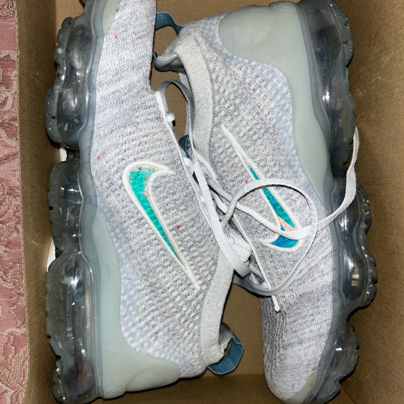 Nike Air Vapormax 2021 FK FlyKnit grey and ice blue - Picture 1 of 10